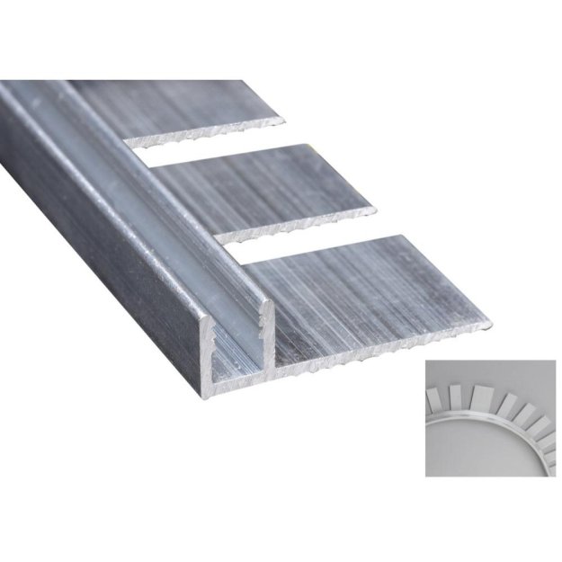(image for) MD PRO Aluminum Flex Cap Track – Pinless 12' Length