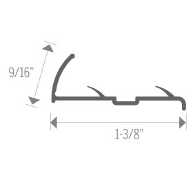 MD PRO 9/16" Aluminum Tapdown Residential - Hammered Silver ( HSI )
