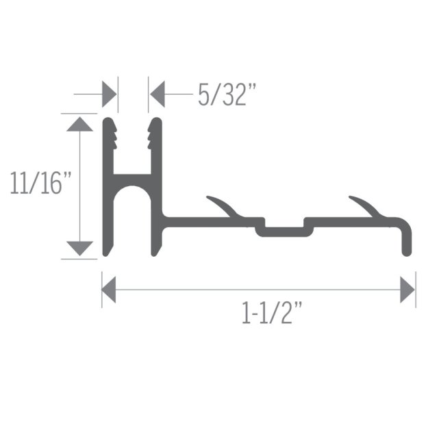(image for) MD PRO Aluminum Cap Extended Track – Pinned 12 Ft