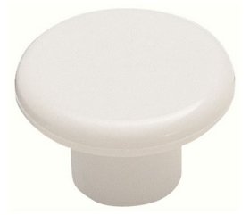 Allison Value 1-1/4" Plastic Knob - White