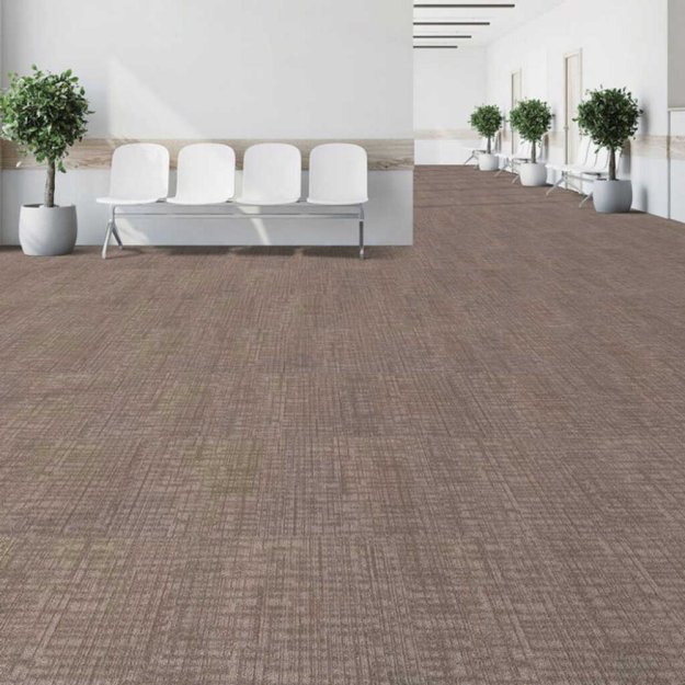 (image for) Next Floor Invincible II 19.7" x 19.7" Solution-Dyed Nylon Fiber System Carpet Tiles - Tortoise NF851107