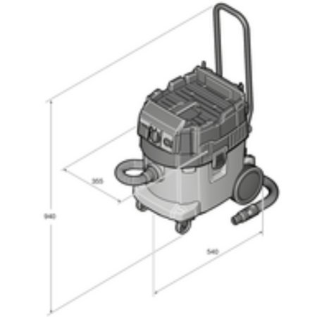 (image for) FEIN 92030070990 Turbo II X AC Wet/Dry Dust Extractor w/ HEPA Set