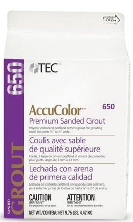 TEC 650 AccuColor Premium Sanded Grout - 9.75 Lb. Bag