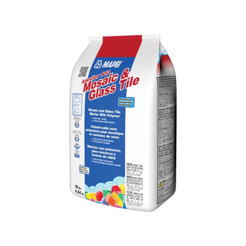 Mapei Adesilex P10 Premium Mosaic and Glass Tile Mortar with Polymer - 10 Lb White