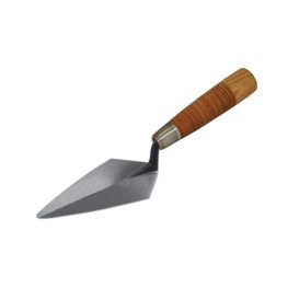 Kraft Tool AR421L 4-1/2" Archaeology Pointing Trowel w/Leather Handle