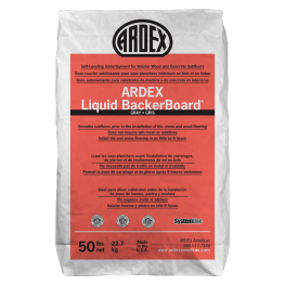 Ardex Liquid BackerBoard Self-Leveling Underlayment for Interior Wood and Concrete Subfloors - 50 Lb. Bag