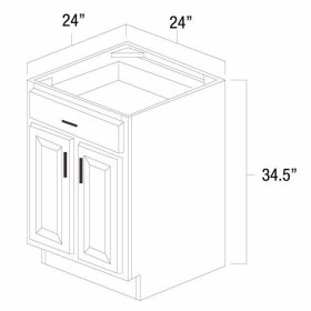 Aspen White 24" Double Doors & Single Drawer Base Cabinet - ASP-B24