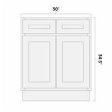 (image for) White Shaker 30" Base Cabinet - AMSWS-B30