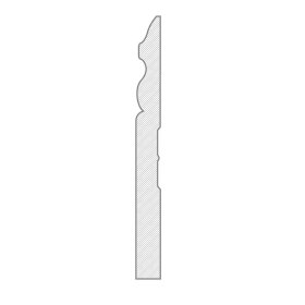M-Trim 5180 9/16" x 5-1/4" x 12' Flex Baseboard - Colonial
