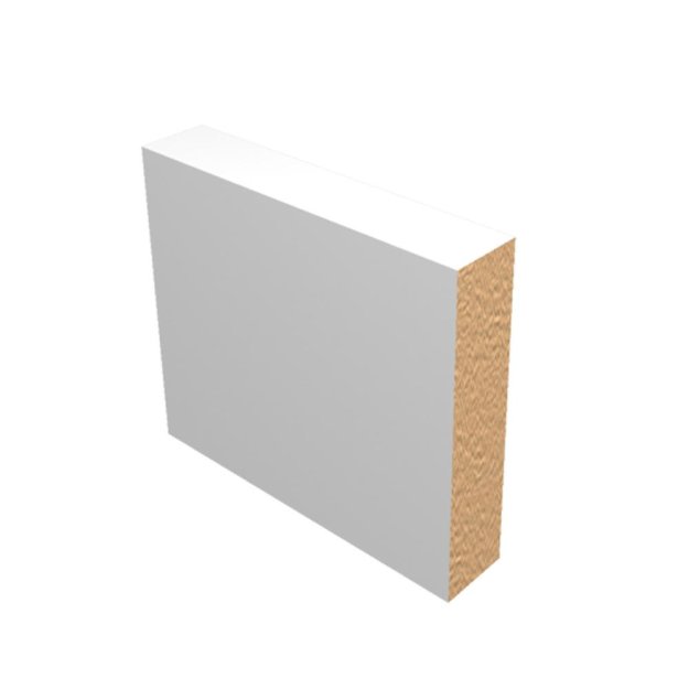 (image for) M-Trim 1X4 9/16" x 3-1/2" x 16' Primed MDF Baseboard - Deco Square