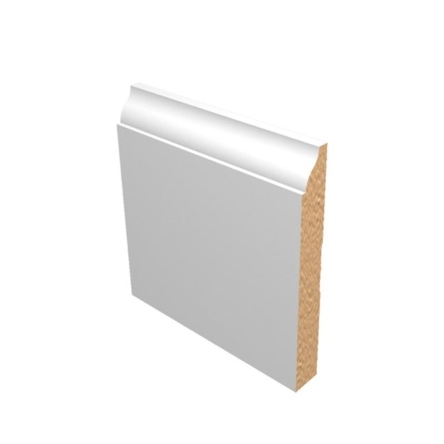 (image for) M-Trim 620 1/2" x 4-1/4" x 16' Primed MDF Baseboard - European