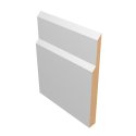 (image for) M-Trim 710 11/16" x 7-1/4" x 16' Primed MDF Baseboard - Neo