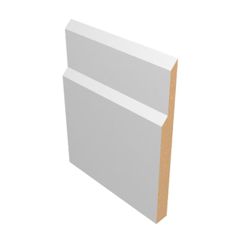 (image for) M-Trim 710 11/16\" x 7-1/4\" x 16\' Primed MDF Baseboard - Neo