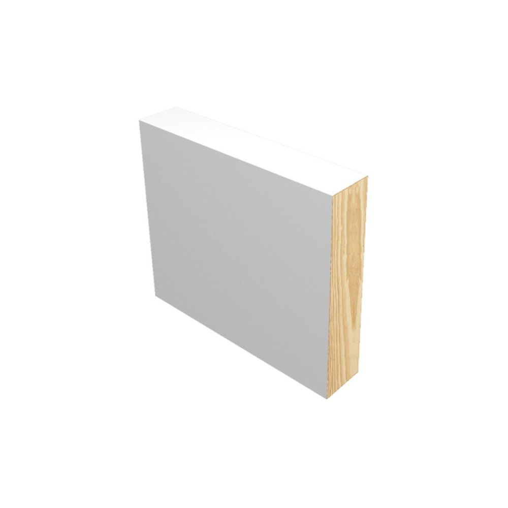 (image for) M-Trim 1X3 11/16\" x 2-1/2\" x 17\' Primed Pine Baseboard - Deco Square