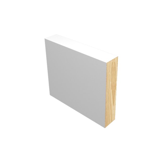 (image for) M-Trim 1X3 11/16" x 2-1/2" x 17' Primed Pine Baseboard - Deco Square