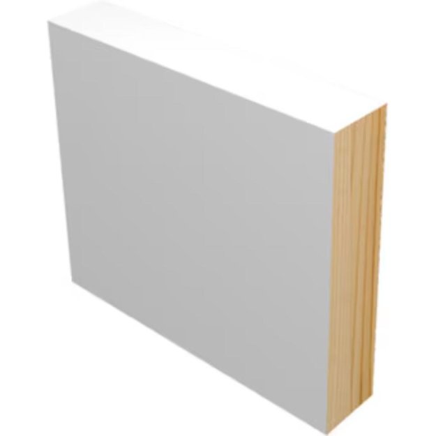 (image for) M-Trim 1x4 9/16" x 3-1/2" x 17' Primed Pine Baseboard - Deco Square