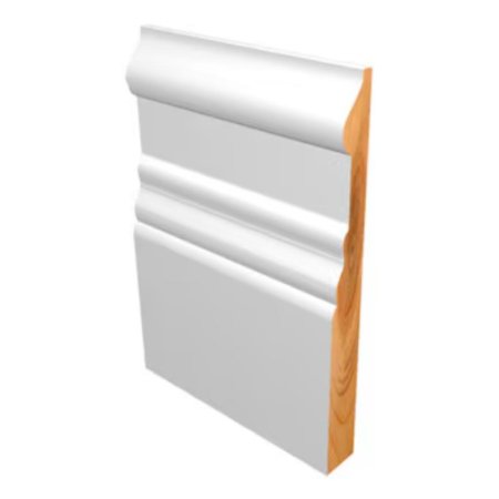 (image for) M-Trim 6140 5/8" x 6-1/4 " x 16' Primed Pine Baseboard - Corinthian