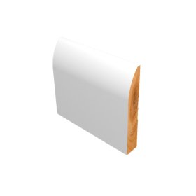 M-Trim 713 9/16" x 3-1/4" x 16' Primed Pine Baseboard - European