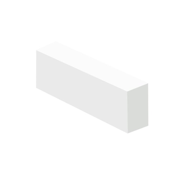 (image for) M-Trim 1x1 3/4" x 1" x 8' Waterproof Baseboard - Deco Square