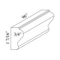 (image for) Brae 8' Base Cap Molding - BRA-BC8