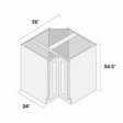(image for) White Shaker 36" Easy Reach Base Cabinet - AMCWS-BER36