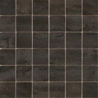 ACERO 7218-C 2"x 2" on a 12" x 12" Mesh Sheet Semi-Polished Porcelain Mosaic - Black