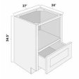 (image for) White Shaker 27" Microwave Base Cabinet - AMCWS-BMC27