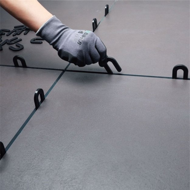 (image for) BIHUI HSB150 1/4" Black Horseshoe Tile Spacers - 150 Pack