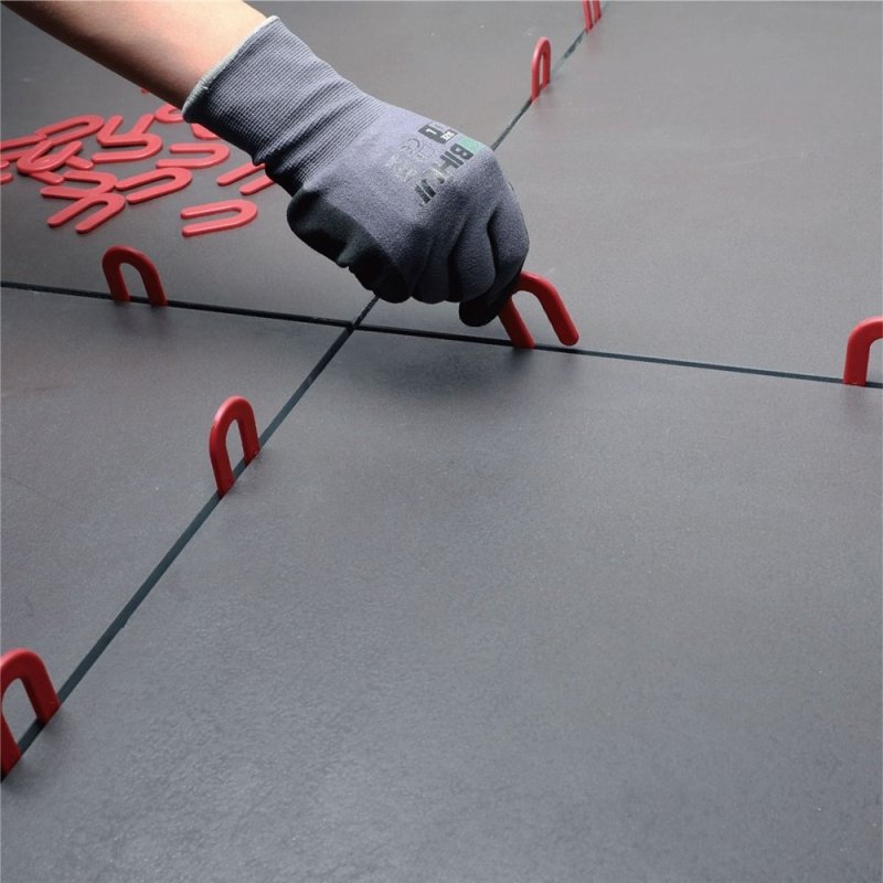 (image for) BIHUI HSR300 1/8" Red Horseshoe Tile Spacers - 300 Pack