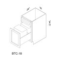 (image for) Brae 18" Trash Can Pull Out Base Cabinet - BRA-BTC18