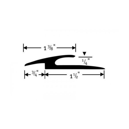 (image for) Burke 152 Carpet to Resilient Transition, 12' Length