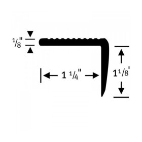 Burke 510 Top-Set Stair Nosing (Square Nose) 12'
