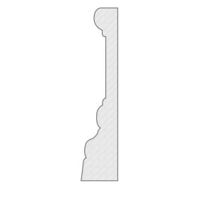 M-Trim Delta Howe 1-1/8" x 3-1/2" x 17' Primed Pine Casing - Victorian