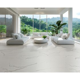 Primo WoodTile 12" x 24" Waterproof Laminate Plank - Calacatta Gold PT839CG-P