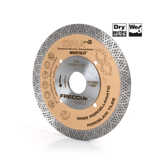 (image for) MONTOLIT CGX100 4" Gold Line Freccia Continuous Rim Blade