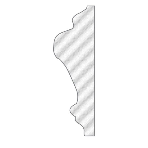 (image for) M-Trim 175 5/8" x 1-3/4" x 16' Primed MDF Chair Rail - Tuscan