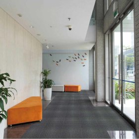 Next Floor Clean Step 19.7" x 19.7" Solution-Dyed Nylon Carpet Tiles - Charcoal NF896003