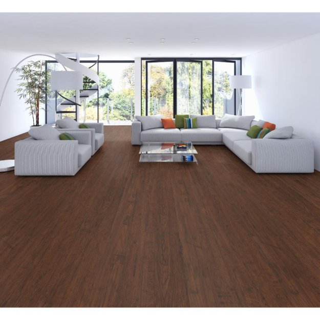 (image for) NAPF Primo Florz Classic 7" x 48" SPC Ridge Core Luxury Vinyl Plank - Chocolate Oak CC44113C