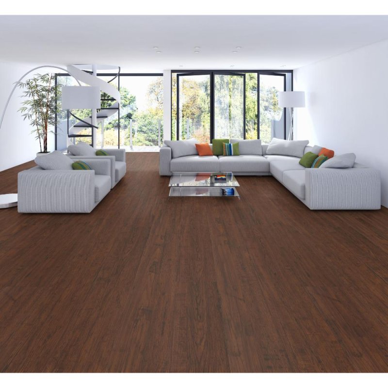 (image for) NAPF Primo Florz Classic 7" x 48" SPC Ridge Core Luxury Vinyl Plank - Chocolate Oak CC44113C