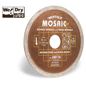 MONTOLIT CM100 4" Silver Line Mosaic Continuous Rim Blade