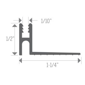 MD PRO Aluminum Cap Track Extra Height Pinless - 12Ft