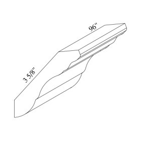 White Skaker 8' Crown Molding Large - WSH-CM8