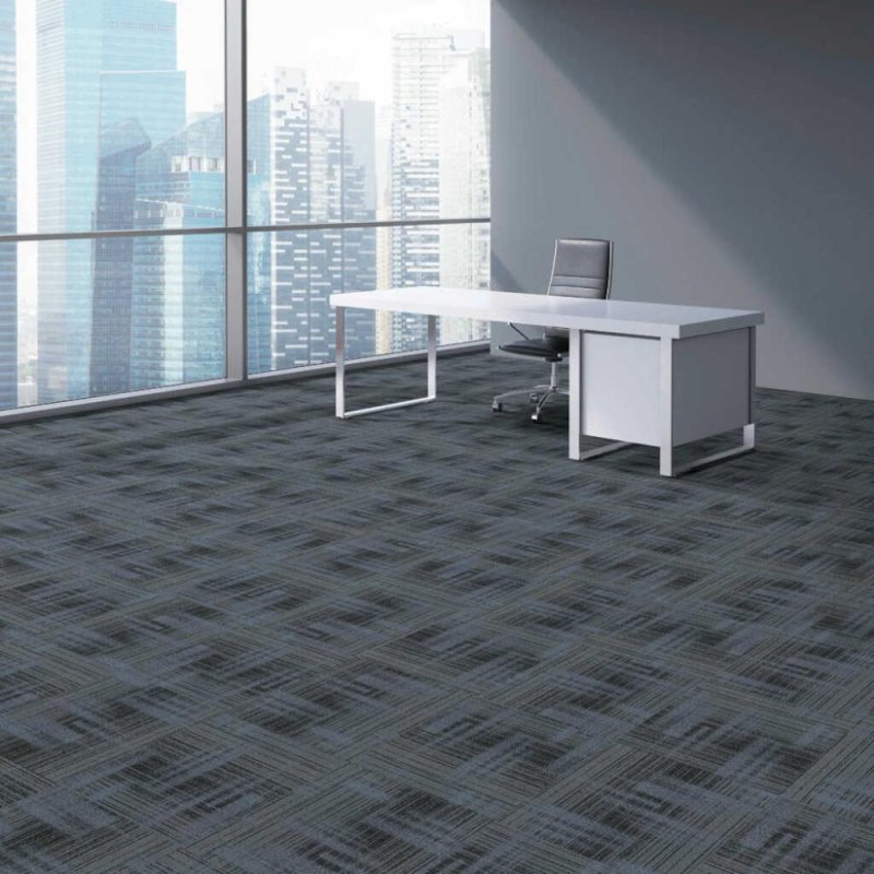 (image for) Next Floor Bandwidth 19.7" x 19.7" Solution-Dyed Nylon Carpet Tiles - Commodore NF883014