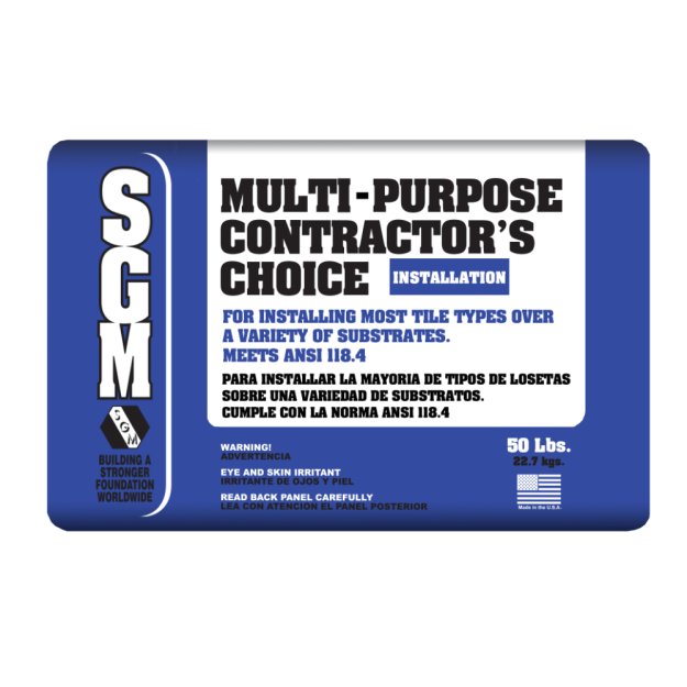 (image for) SGM CCMPG Contractors Choice Multi-Purpose Thin-Set Mortar 50 Lbs. - Gray