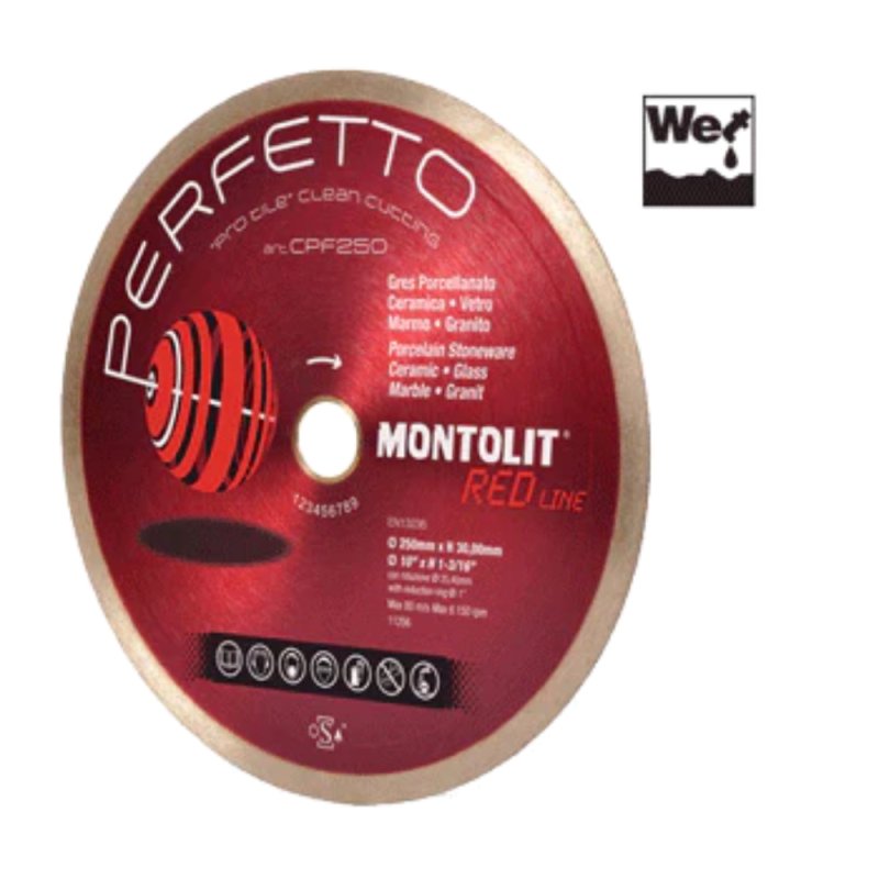 MONTOLIT CPF180 7\" Red Line Perfetto Continuous Rim Blade
