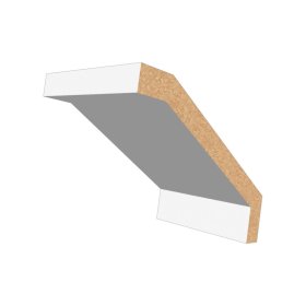 M-Trim 500 1-3/16" x 5-1/4" x 16' Primed MDF Crown Molding - Deco Square