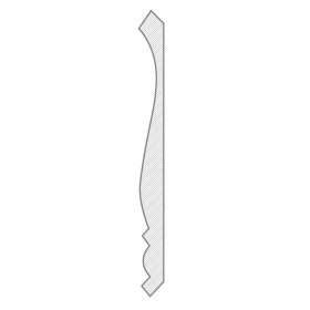 M-Trim 512 11/16" x 5-1/2" x 16' Primed MDF Crown Molding - Traditional