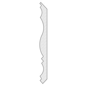 M-Trim 614 11/16" x 6-1/4" x 16' Primed MDF Crown Molding - Traditional
