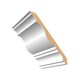 M-Trim 614 11/16" x 6-1/4" x 16' Primed MDF Crown Molding - Traditional