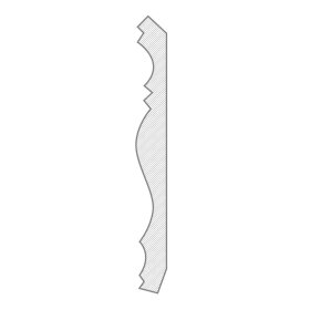 M-Trim 734 11/16" x 7-3/4" x 16' Primed MDF Crown Molding - Traditional